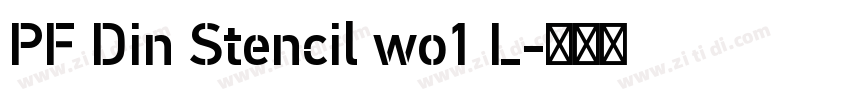 PF Din Stencil wo1 L字体转换